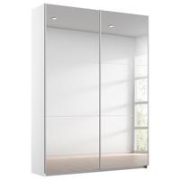 DULAP USI CULISANTE REFLECT - argintiu/alb, Modern, material pe bază de lemn (131/210/59cm)
