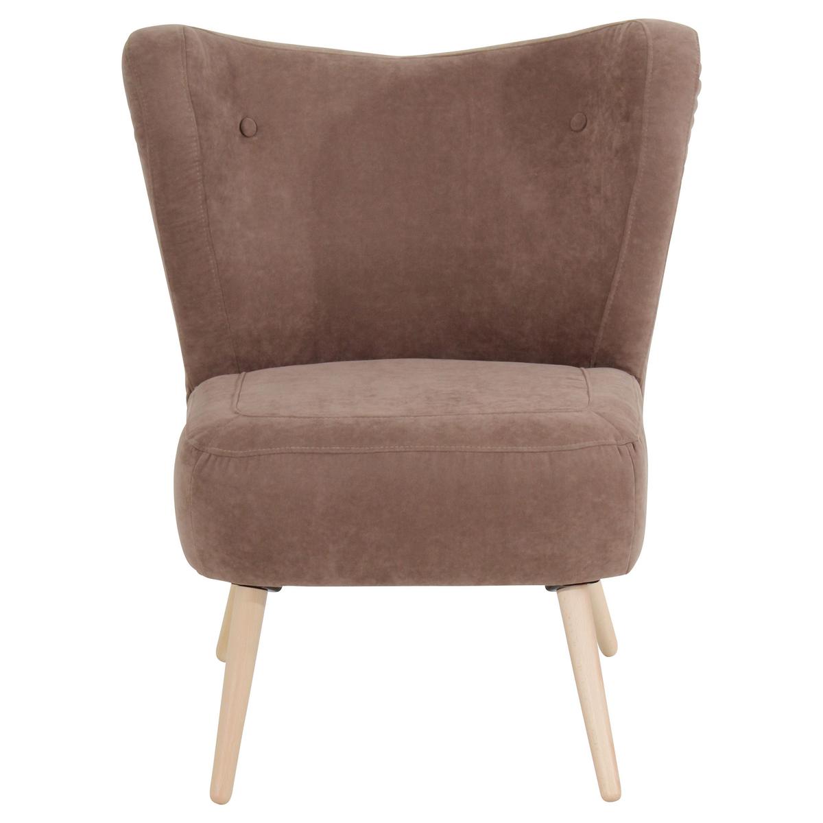 SESSEL SARI - Hellbraun/Naturfarben, Design, Holz/Holzwerkstoff (70/86/69cm) - Max Winzer