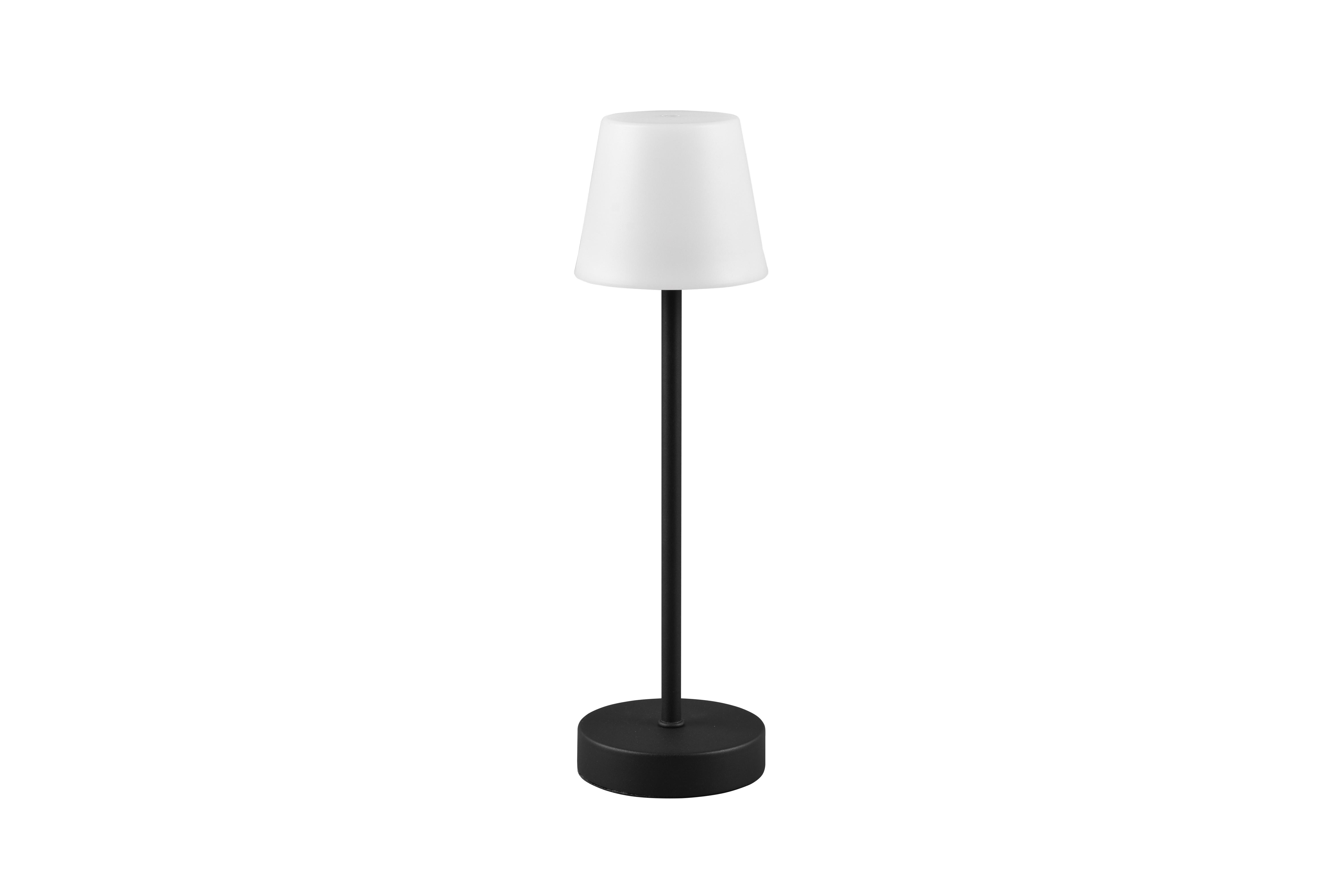 LAMPA STOŁOWA Z AKUMULATOREM R54086132 MARTINEZ - czarny/biały, Konventionell, tworzywo sztuczne/metal (11,00/39,00cm)