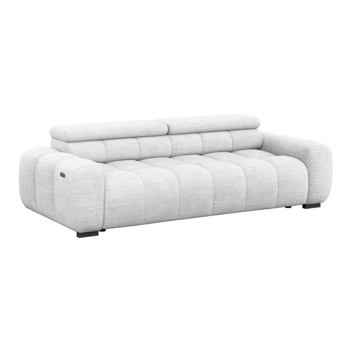 Velika Sofa Bull - sivo-bijela/crna, Design, tekstil/plastika (248/77-97/108cm) - Luca Bessoni