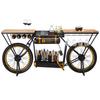 BARTAFEL CRUISER SLOW RIDE - Zwart/Goudkleuren, Lifestyle, Hout/Metaal (187/44/83cm) - Premium Living