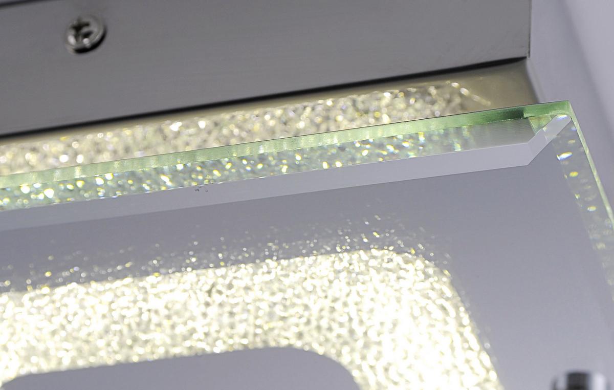 LED-Wandleuchte 11570-17 max. 1,6 Watt - Chromfarben, KONVENTIONELL, Glas/Metall (18/18/5,8cm)