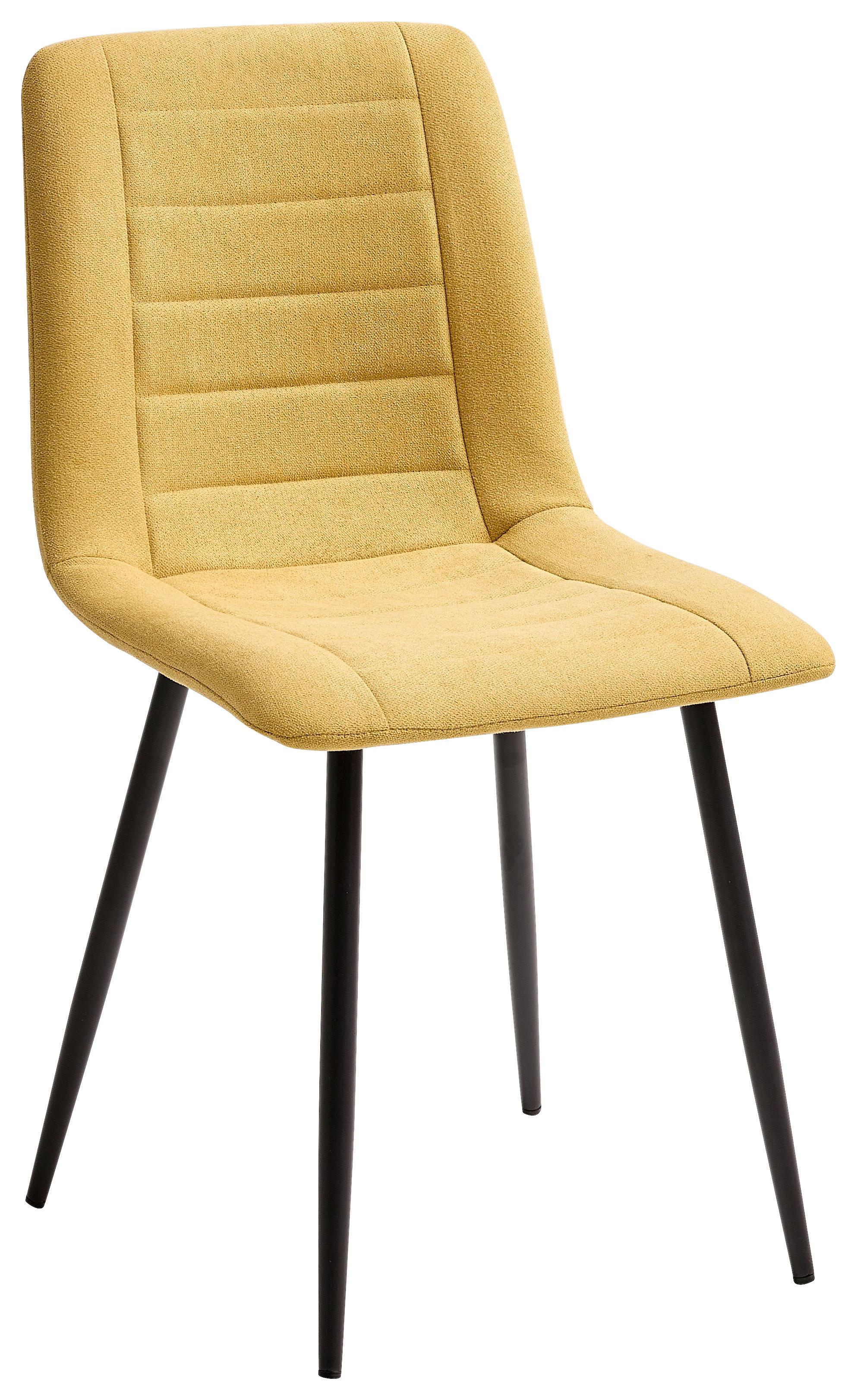 Stolica Una - žuta/crna, Basics, metal/tekstil (53/45/88cm) - Best Price