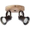 Deckenleuchte Seed in Schwarz max. 5 Watt - Schwarz, Natur, Holz/Metall (16/13/23cm) - Brilliant
