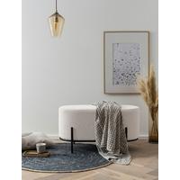 Tabure Bouclé, Bela - črna/bela, Moderno, kovina/tekstil (80/42/40cm) - Livetastic