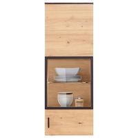 Viseća Vitrina Tonale - siva/boje hrasta, Moderno, staklo/drvni materijal (40,4/111/33cm) - Modern Living