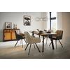 STOL MED ARMSTÖD BILLY - beige/svart, Modern, metall/trä (62/85/62cm) - Bessagi Home