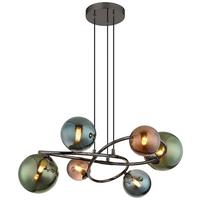LAMPA WISZĄCA LED 56142-6H RIHA - zielony/petrol, Design, tworzywo sztuczne/metal (65/120cm) - Globo