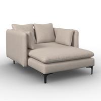 Relax Ágy Sandy - szürkésbézs, Modern, textil/fa (120/74/160cm) - Bessagi Home