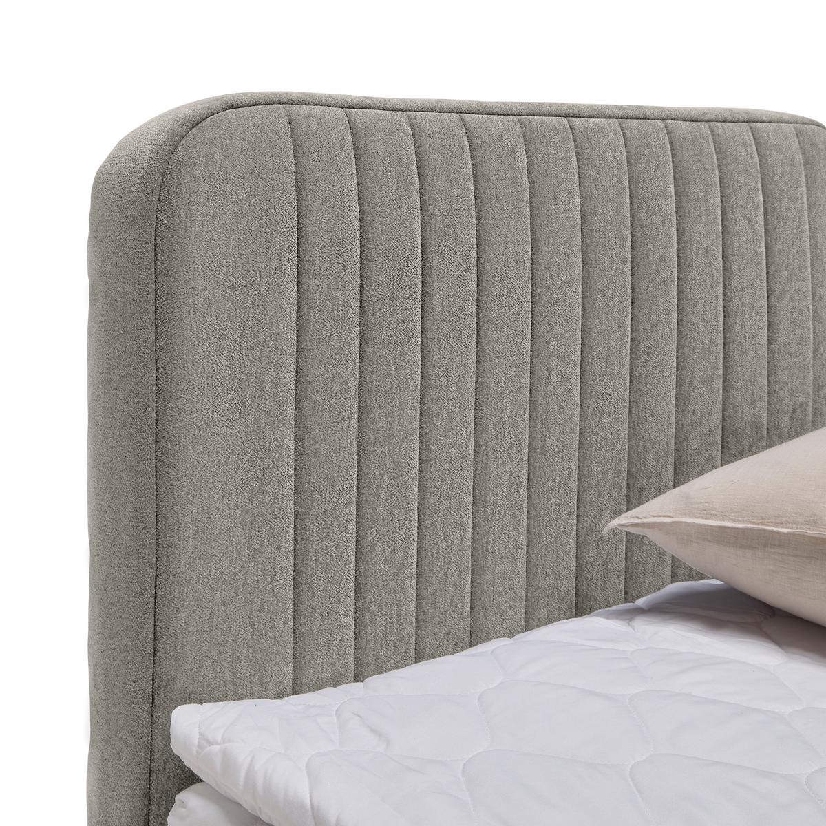 Boxbett Livetto Dunkelgrau ca. 180x200cm - Dunkelgrau/Schwarz, KONVENTIONELL, Holz/Textil (180/200cm) - Mömax