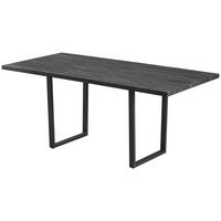 Ausziehtisch Nils 2 - Dunkelgrau/Schwarz, Design, Holzwerkstoff/Metall (140-180/85/76cm) - Mömax