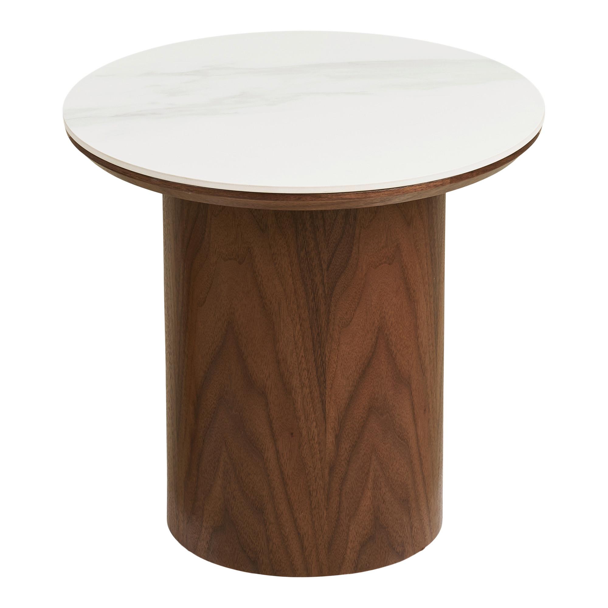 Beistelltisch Noli Eschefarben ca. 40x40x38 cm - Eschefarben, Design, Keramik/Holz (40/40/38cm) - MID.YOU