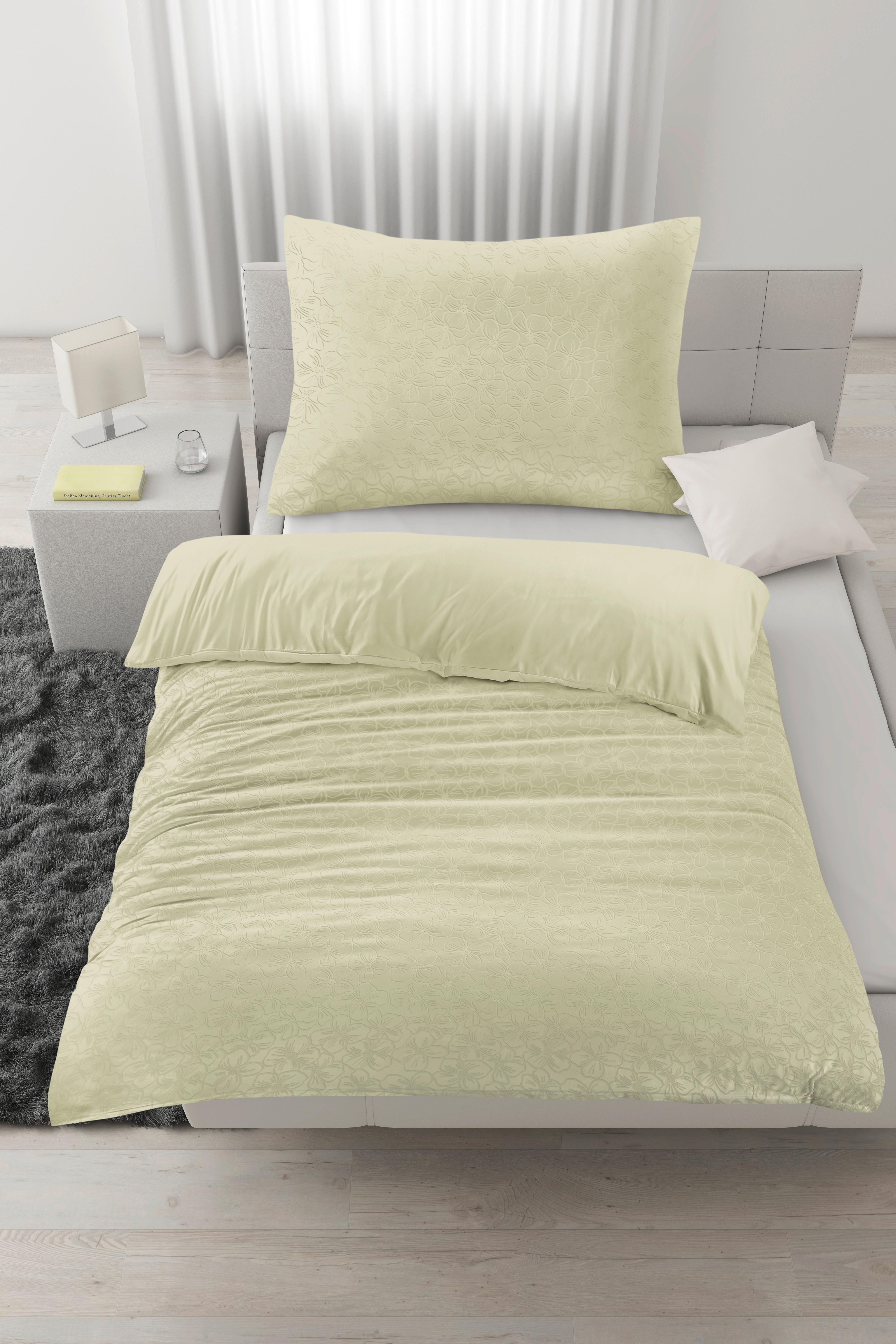 Bettwäsche Blume Mintgrün ca. 140x200cm - Mintgrün, KONVENTIONELL, Textil (140/200cm) - Mömax