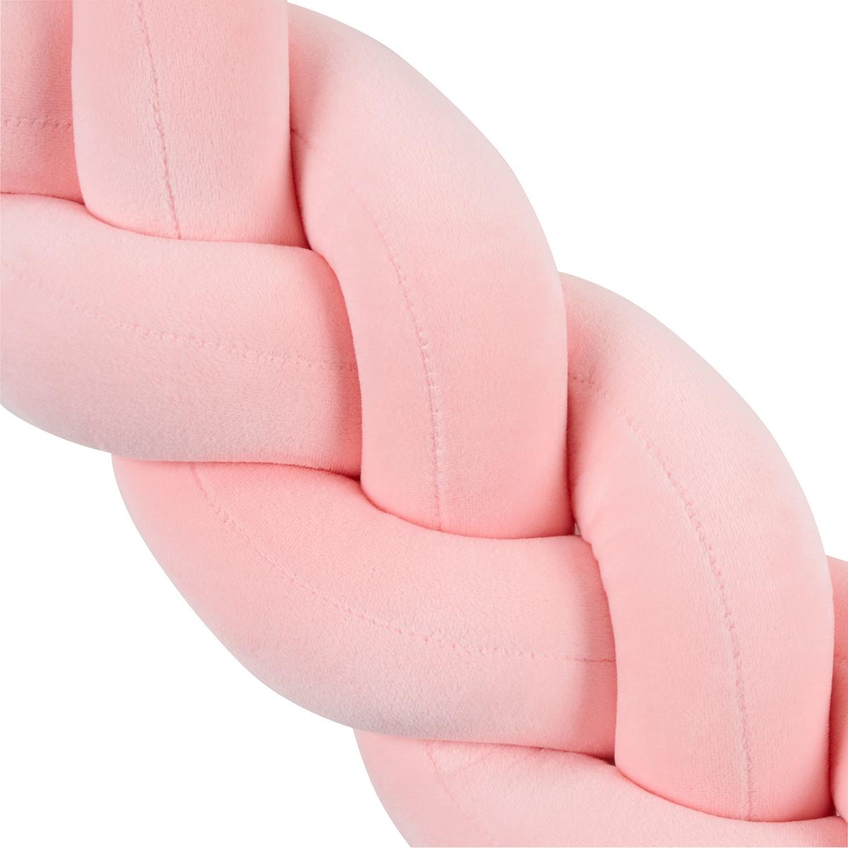 OCHRANIACZ DO ŁÓŻECZKA TRENDY - jasnoróżowy, Basics, tkanina (15/200cm) - Patinio