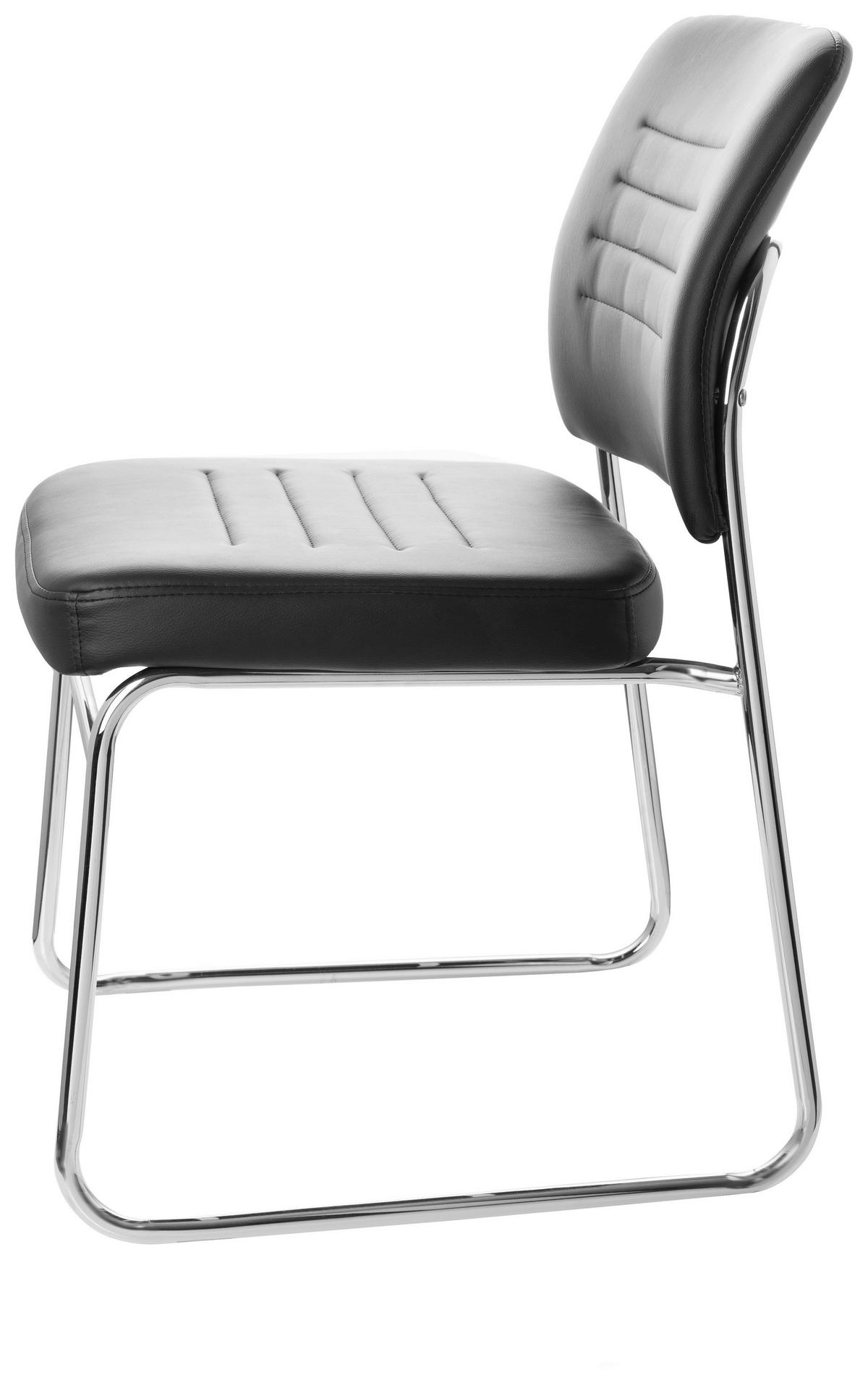 Konferenčni Stol Tonso V, Črna - barve kroma/črna, Moderno, kovina/tekstil (47/85/51cm) - MID.YOU