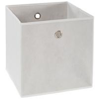 PUDEŁKO SKŁADANE CUBUS - kolor srebrny/biały, Design, karton/metal (32/32/32cm) - Carryhome