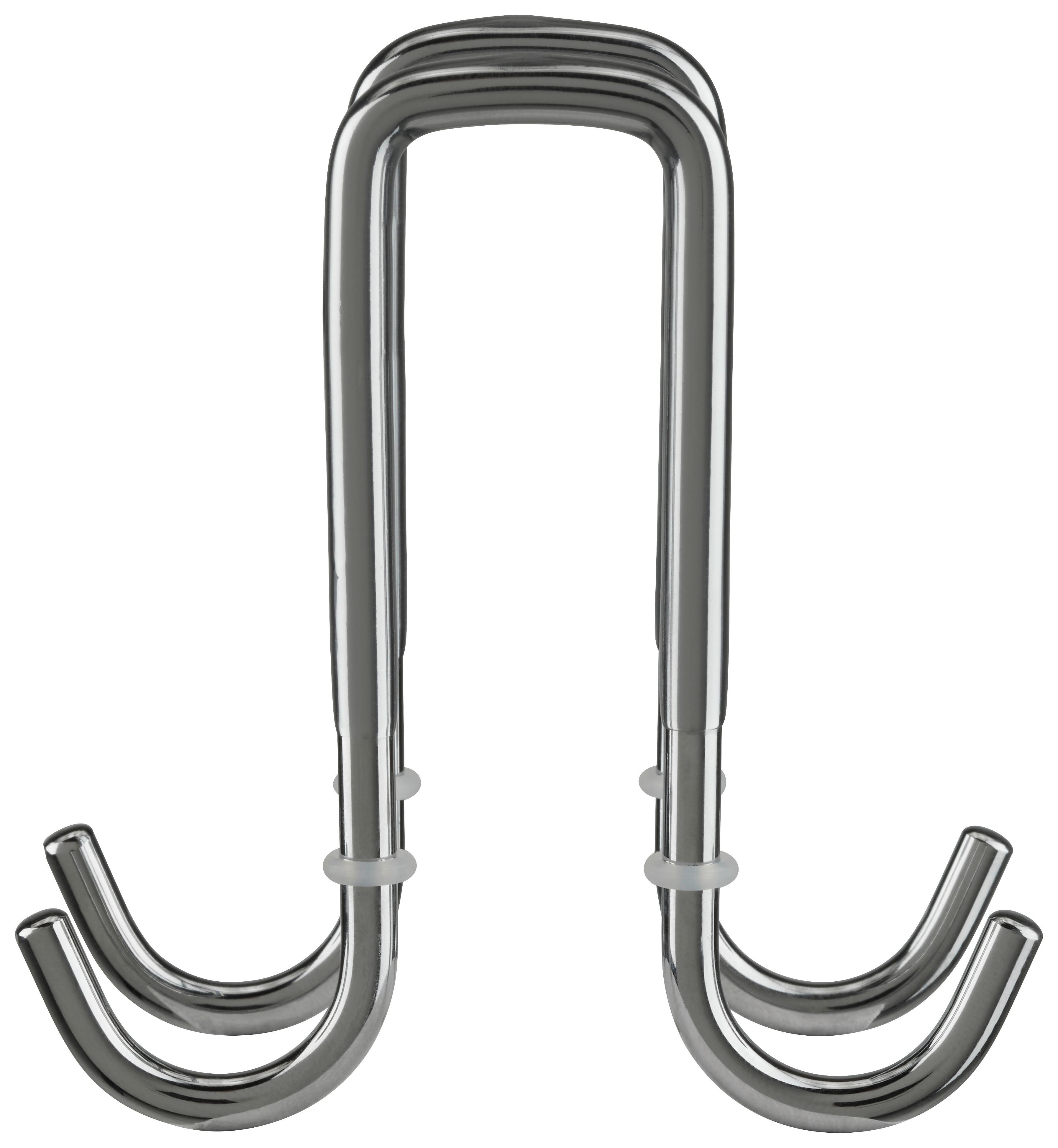 Türhaken Wenko aus Edelstahl, 4 Stück - Edelstahlfarben, Metall (8,5/8,3/3,5cm) - Mömax