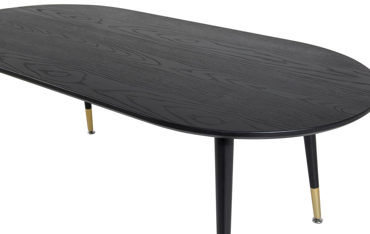 COUCHTISCH DIPP - Messingfarben/Schwarz, Design, Holzwerkstoff/Metall (120/60/47cm) - Livetastic
