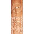 Wanduhr Eat Work Drink,ca. 20x60x3,5cm - Hellbraun/Weiß, KONVENTIONELL, Glas/Metall (20/60/3,5cm)