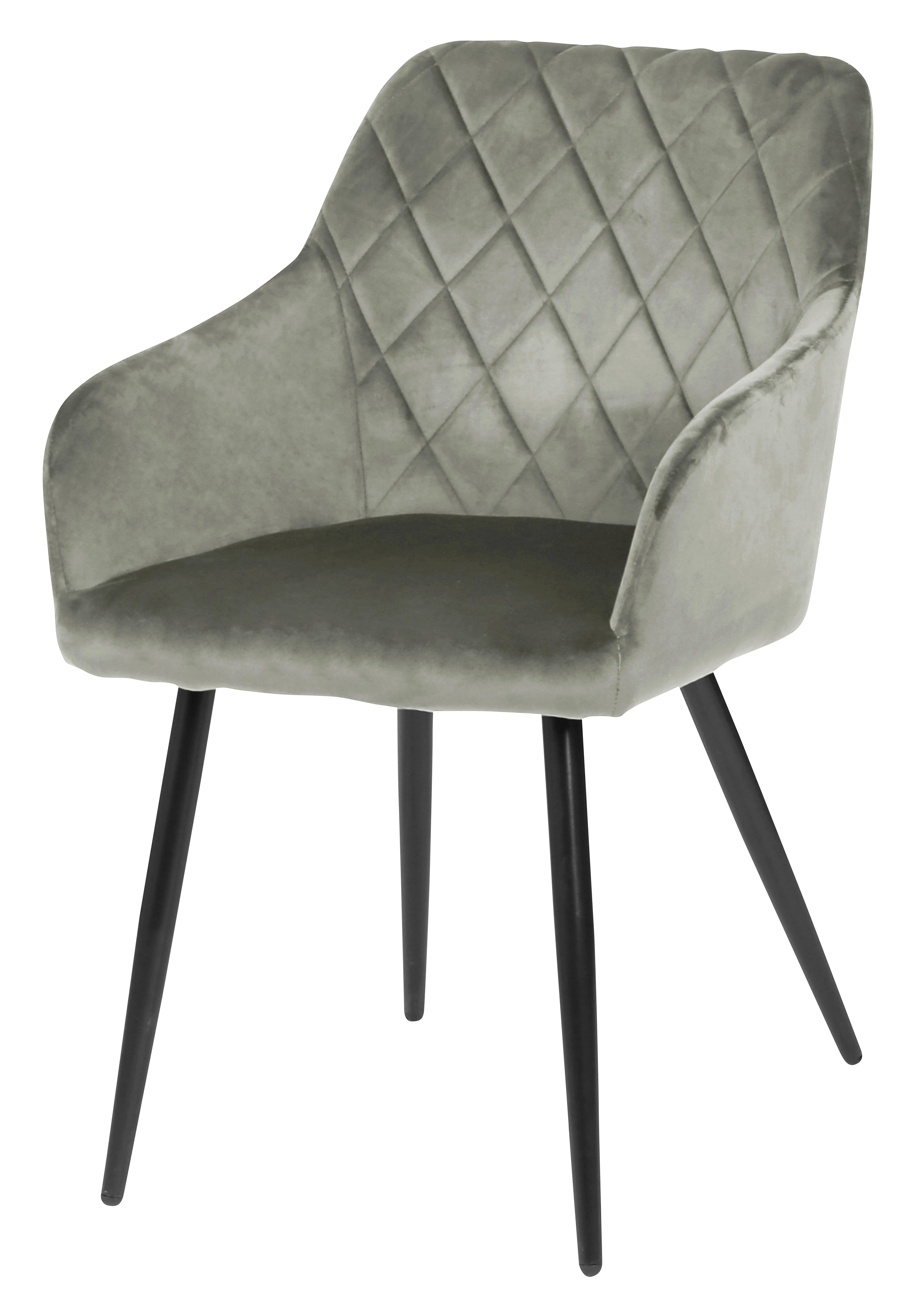 KRZESŁO Z PODŁOKIETNIKAMI ACTOR - czarny/taupe, Trend, metal/drewno (54/86/60cm) - Livetastic