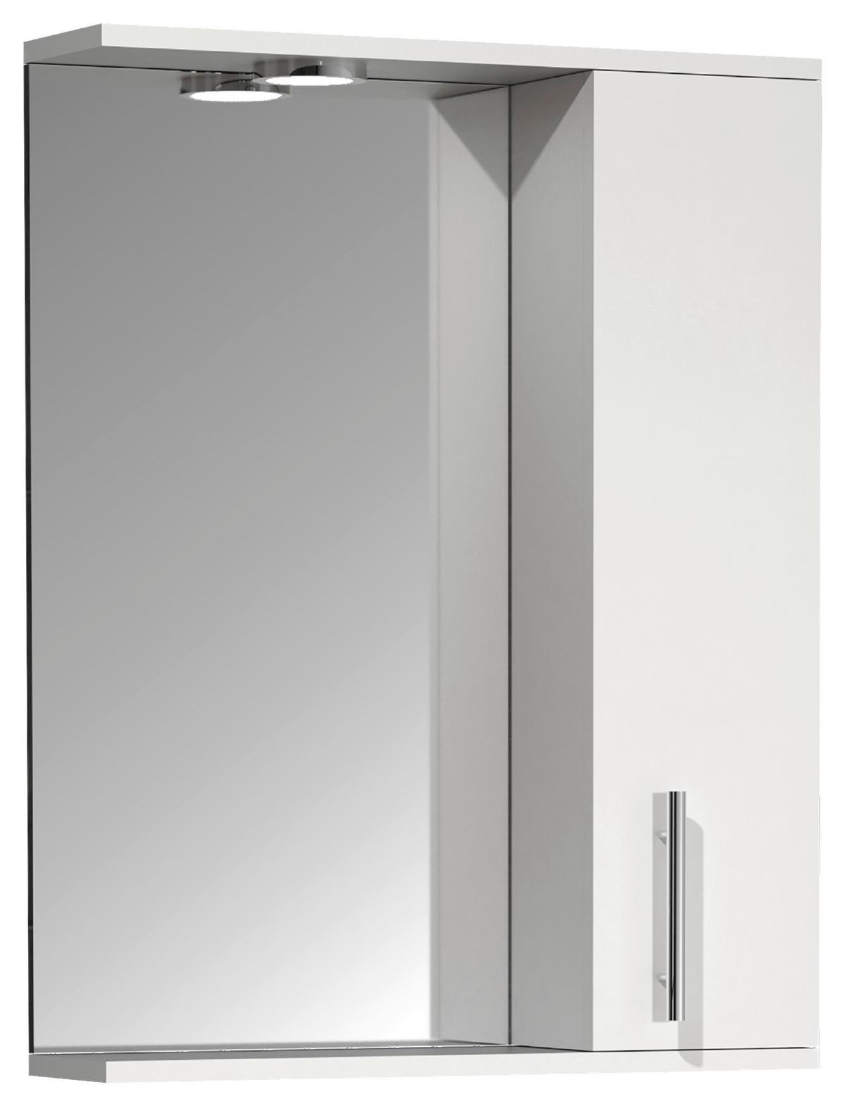 SPIEGELSCHRANK LISALO L - Weiss, Modern, Glas/Holzwerkstoff (55/71/14cm) - MID.YOU