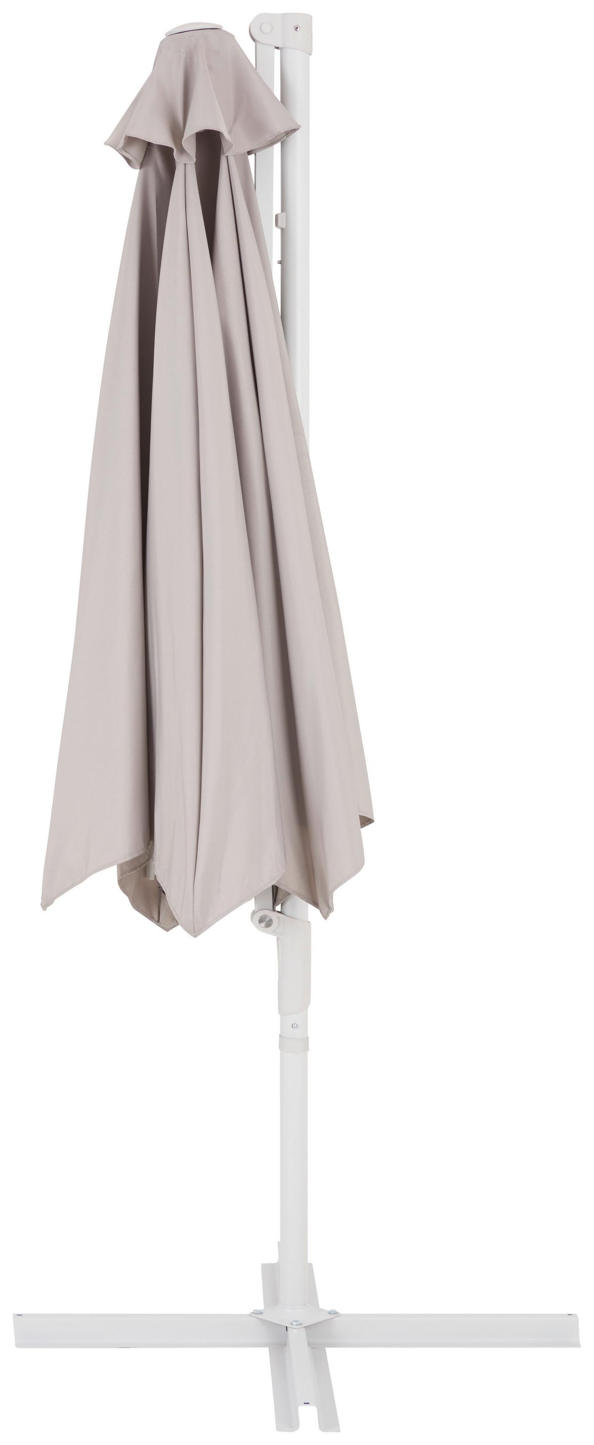 Ampelschirm Agostino in Grau - Grau, Modern, Textil/Metall (300/250/300cm) - Mömax