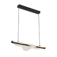 LED-Hängeleuchte Neu Schwarz max. 24 Watt - Transparent/Schwarz, MODERN, Kunststoff/Metall (60/28/120cm) - Modern Living