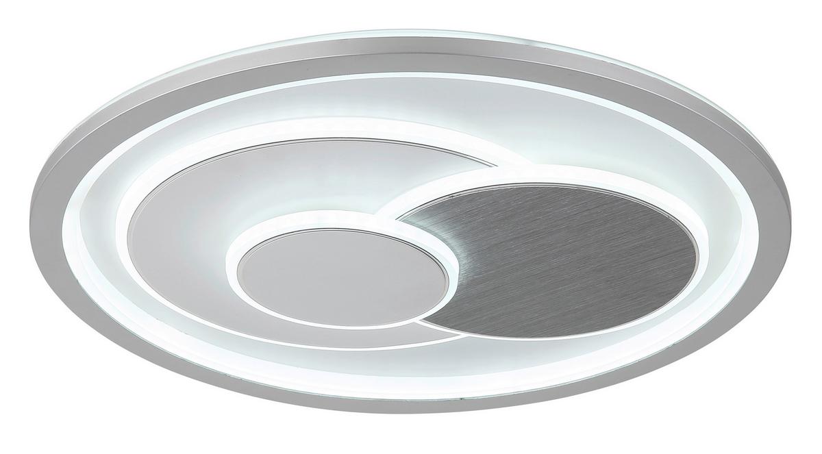 Led Mennyezeti Lámpa 48469 Ruiz I - ezüstszínű/fehér, Design, műanyag/fém (48/5,7cm) - Globo