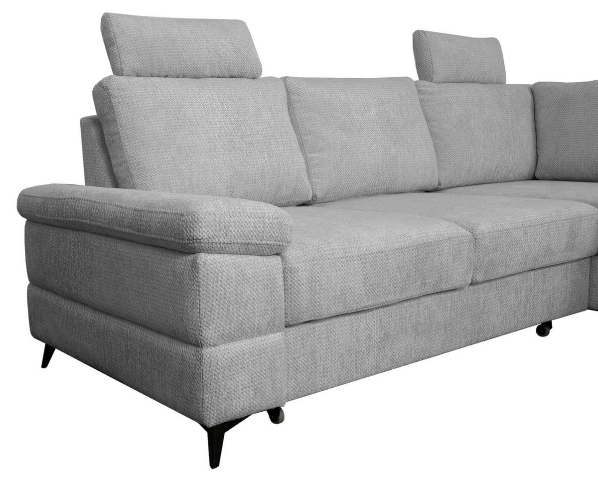 Coltar SARA L - negru/gri, Basics, textil (250/189cm) - Ondega