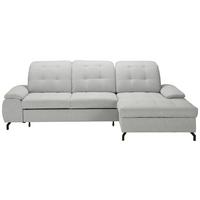 Canapé d'angle in Grau mit Bettkasten - gris, Modern, métal (263/106/167cm) - Mömax