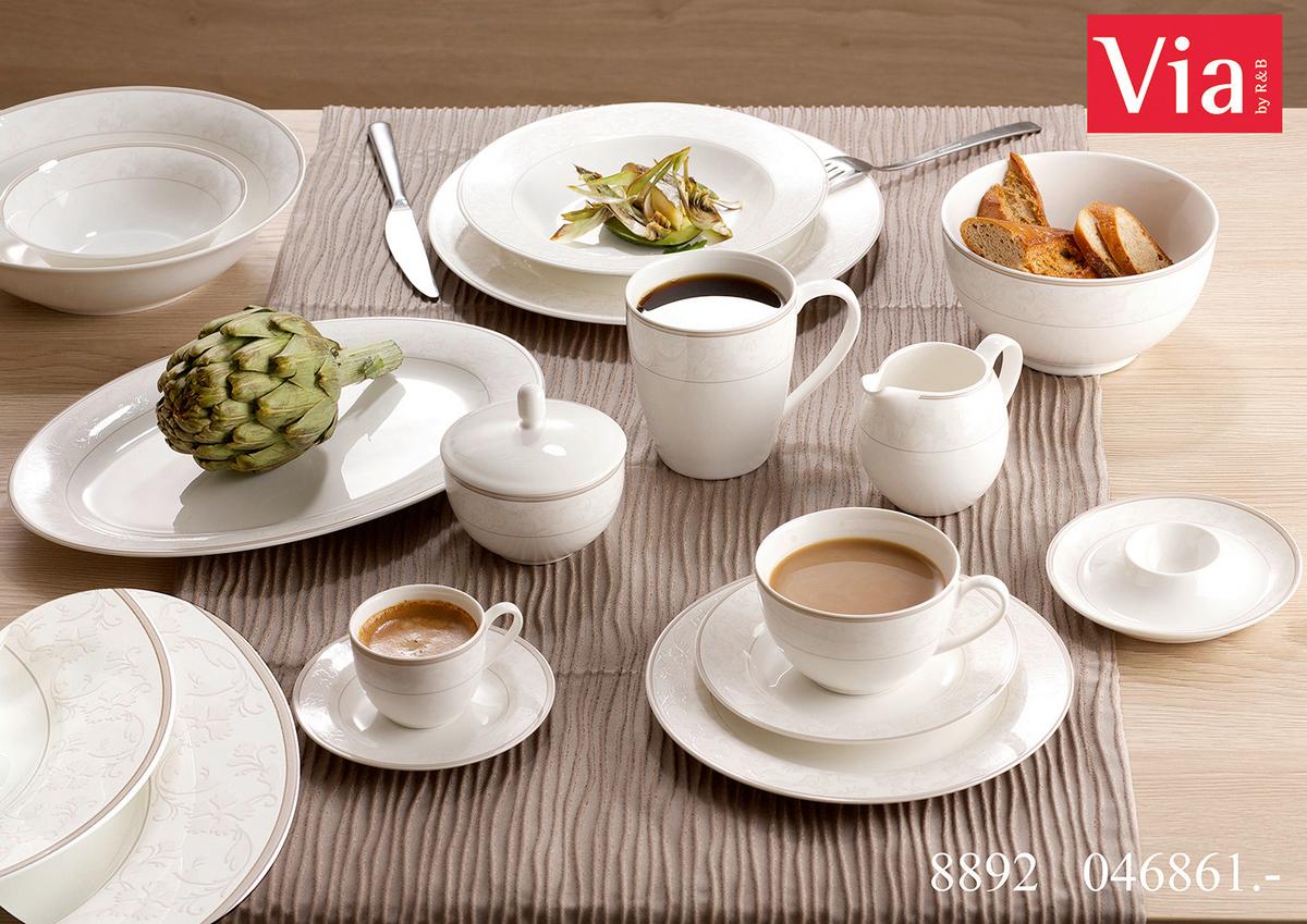 TALERZ OBIADOWY ISABELLA - beżowy, Basics, ceramika (27cm) - Ritzenhoff Breker