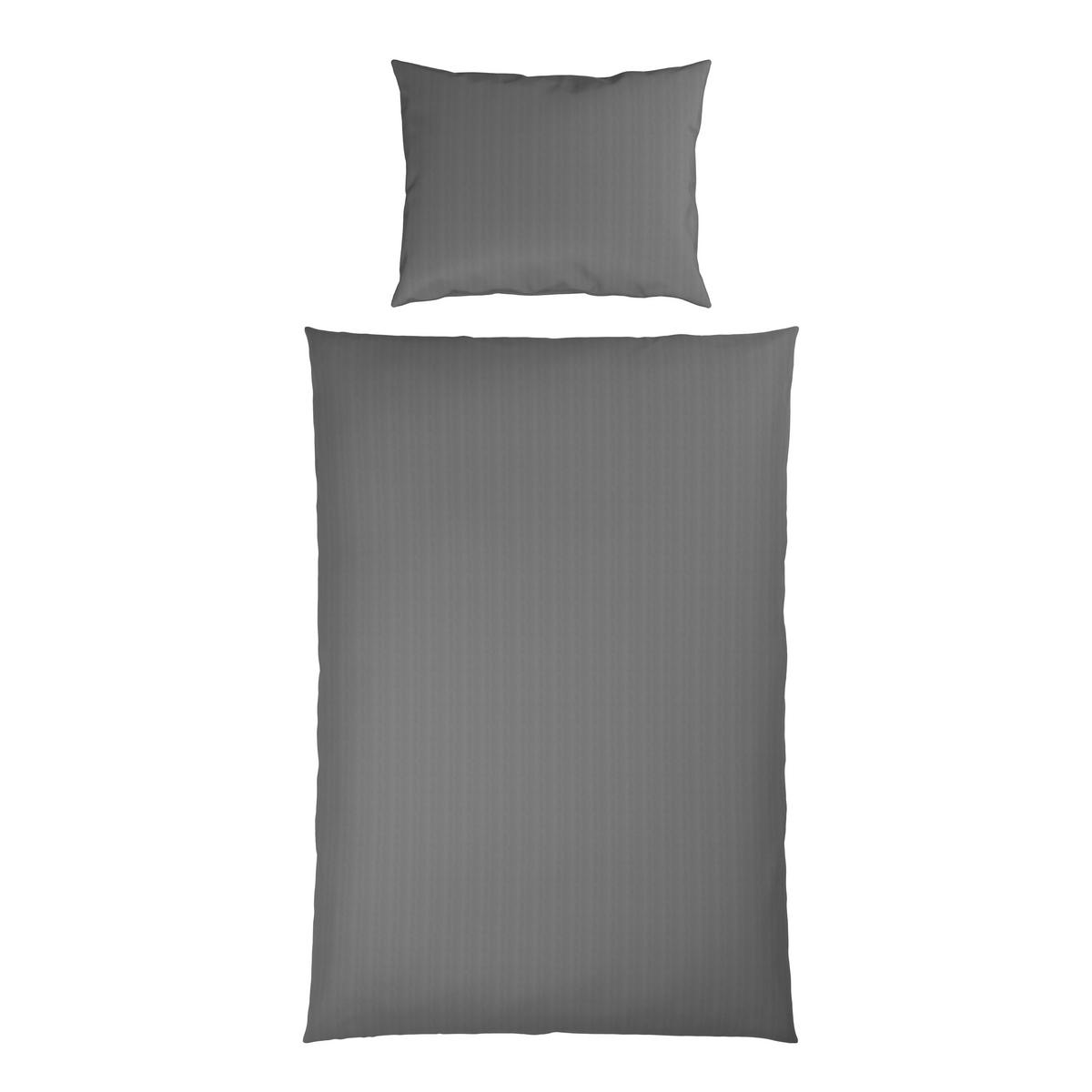 Bettwäsche Dobby Raute Grau ca. 140x200cm - Grau, Textil (140/200cm) - Mömax