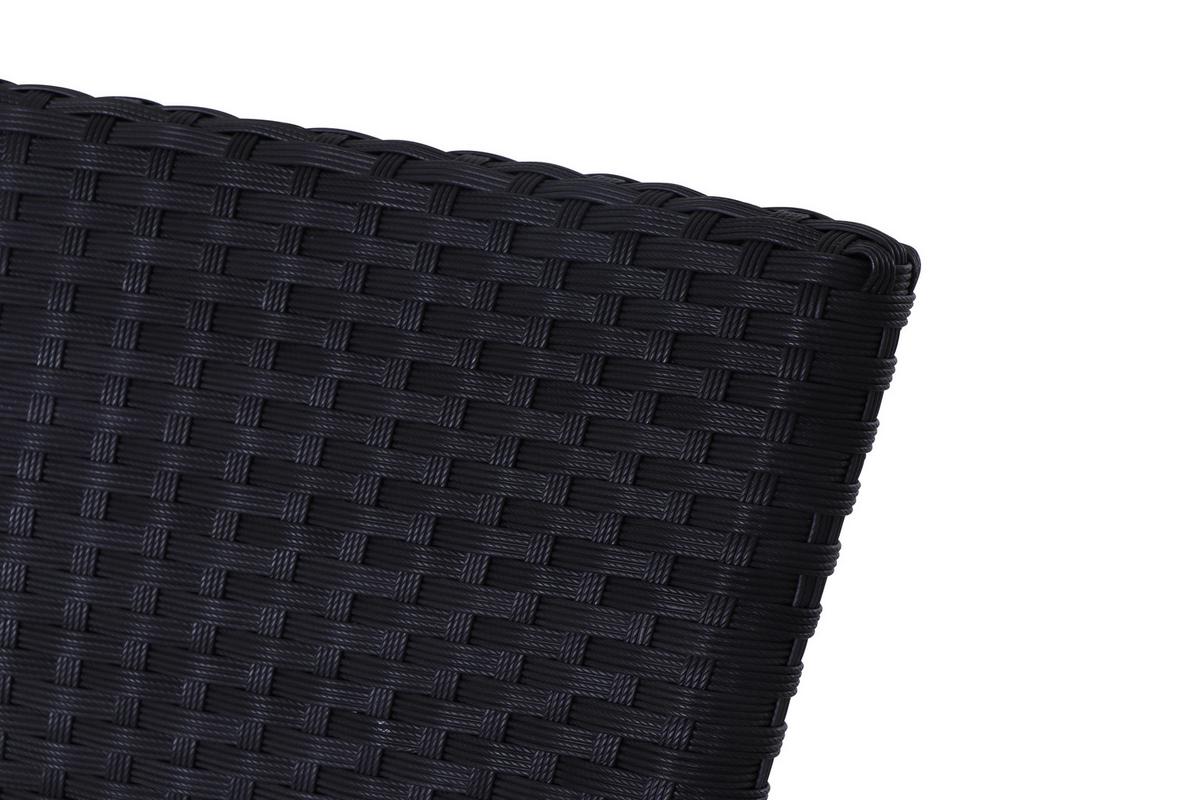 Stapelsessel Schwarz wetterfest - Schwarz, MODERN, Kunststoff/Metall (56/83/60cm) - Siena Garden