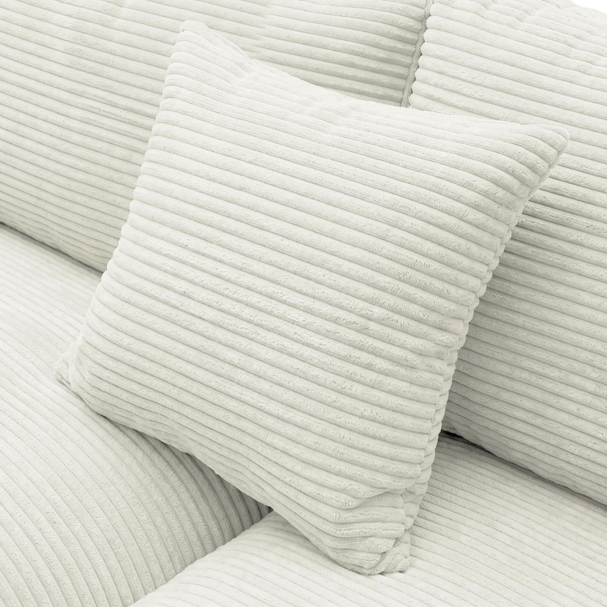 Ecksofa Pedro Creme - Creme/Schwarz, MODERN, Kunststoff/Textil (190/300cm) - Mömax