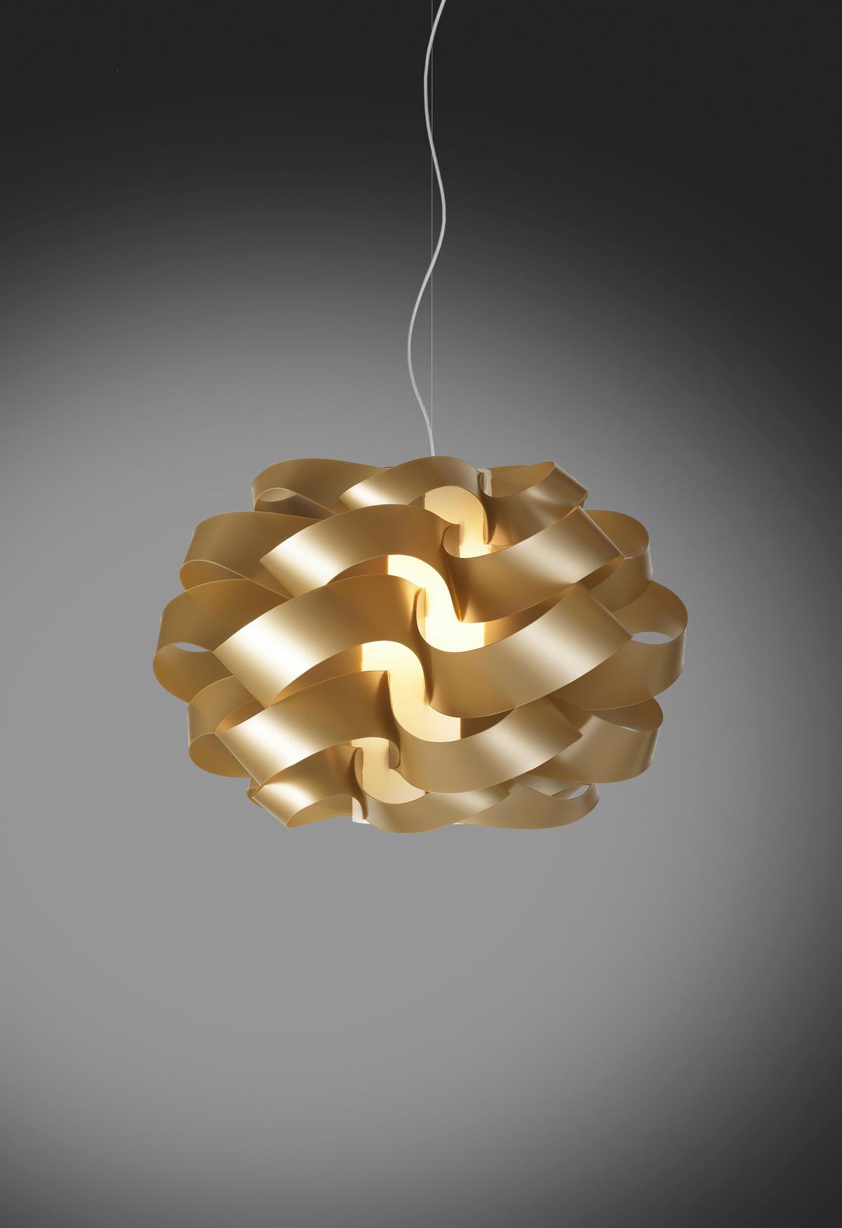 LAMPA WISZĄCA CLO/S/50/NGLD GOLD - kolor złoty, Konventionell, tworzywo sztuczne (50/155cm)