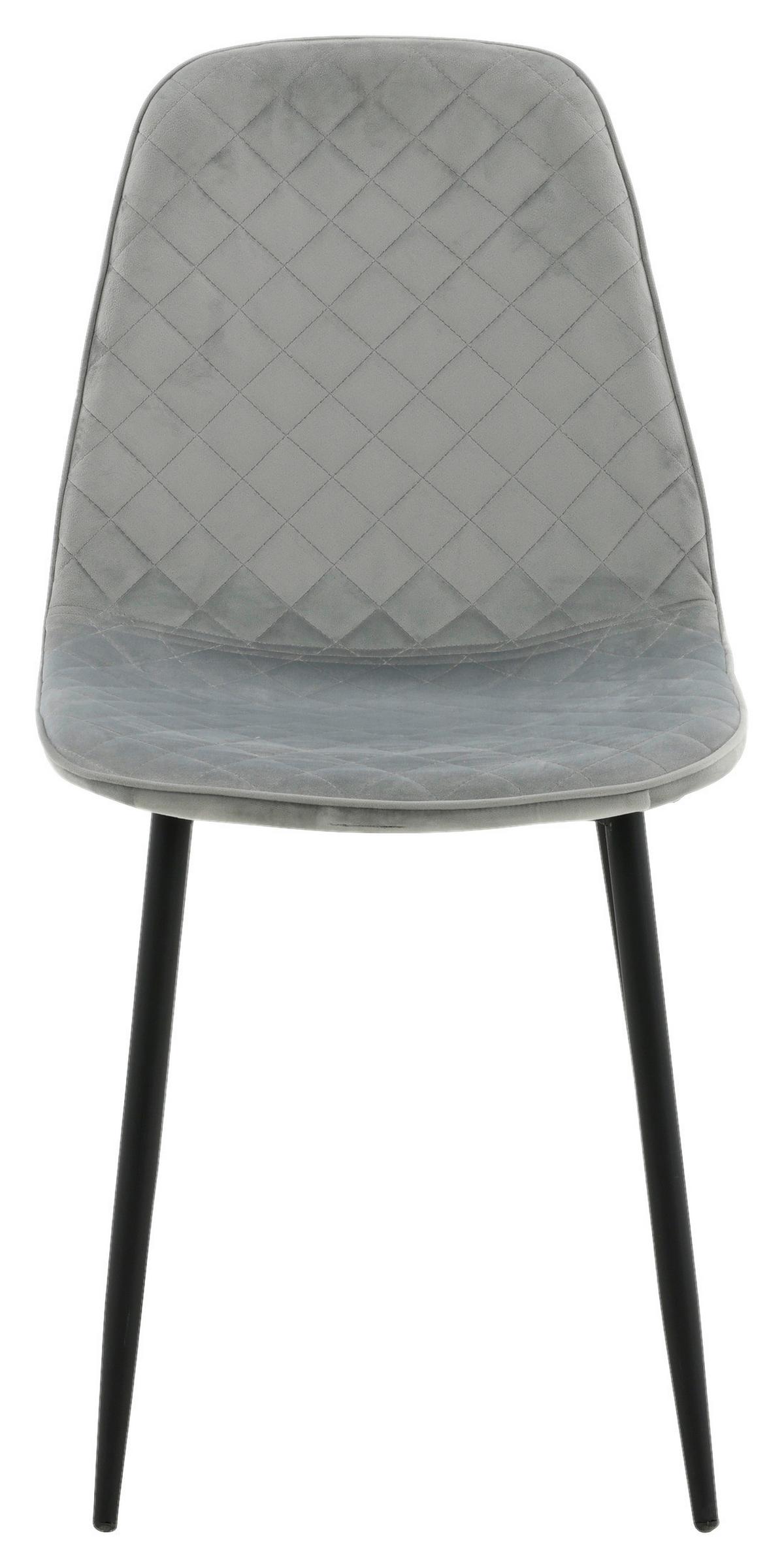 STUHL-SET POLAR - Schwarz/Grau, Design, Textil/Metall (44/86/52cm) - Livetastic