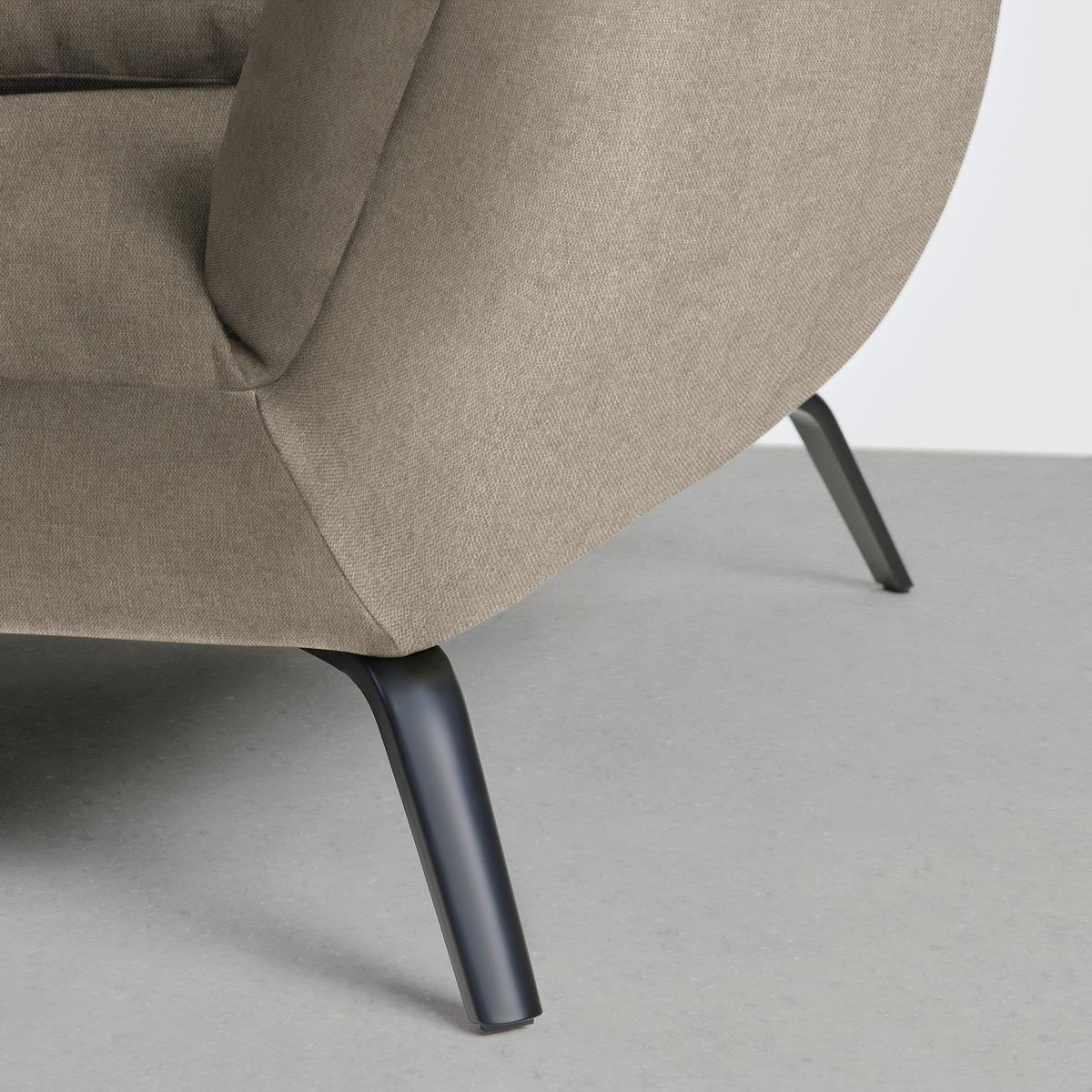 Wohnlandschaft Trendy Ecru - Ecru/Schwarz, Modern, Holzwerkstoff/Textil (250/93/310cm) - Premium Living