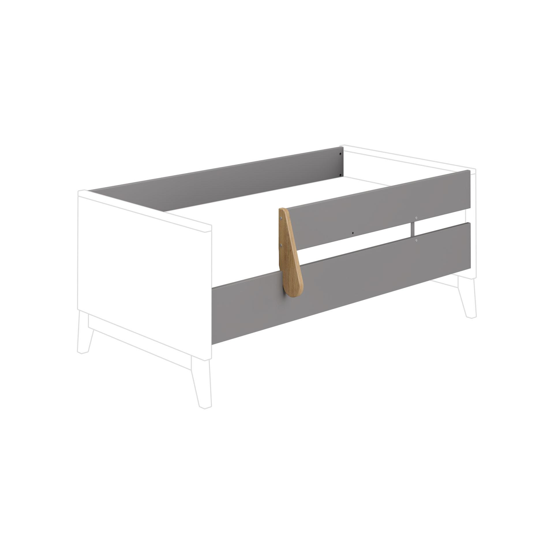 ZESTAW ZABEZPIECZEŃ DO ŁÓŻKA STEN 2199709 - szary, Basics, materiał drewnopochodny (139,0cm) - Paidi