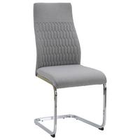 Stolica Erika - siva/srebrne boje, Basics, metal/tekstil (44/99/60cm) - Modern Living