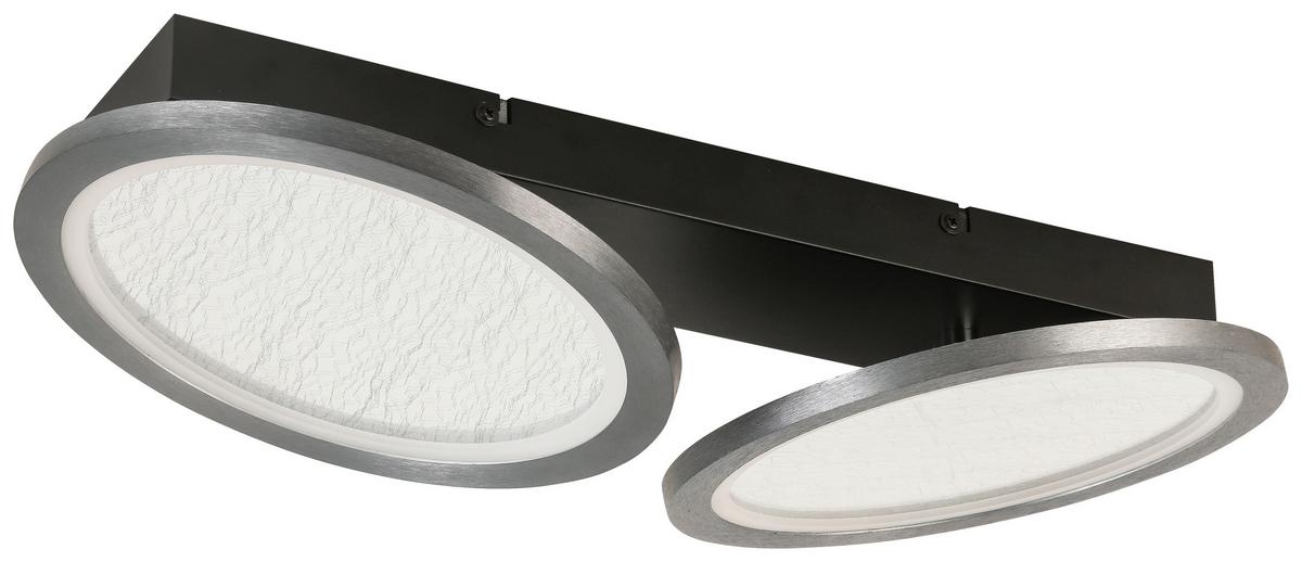 plafonnier LED max. 22,8 Watt - Graphitfarben/Schwarz, Modern, Kunststoff/Metall (51/25/8,1cm) - Modern Living