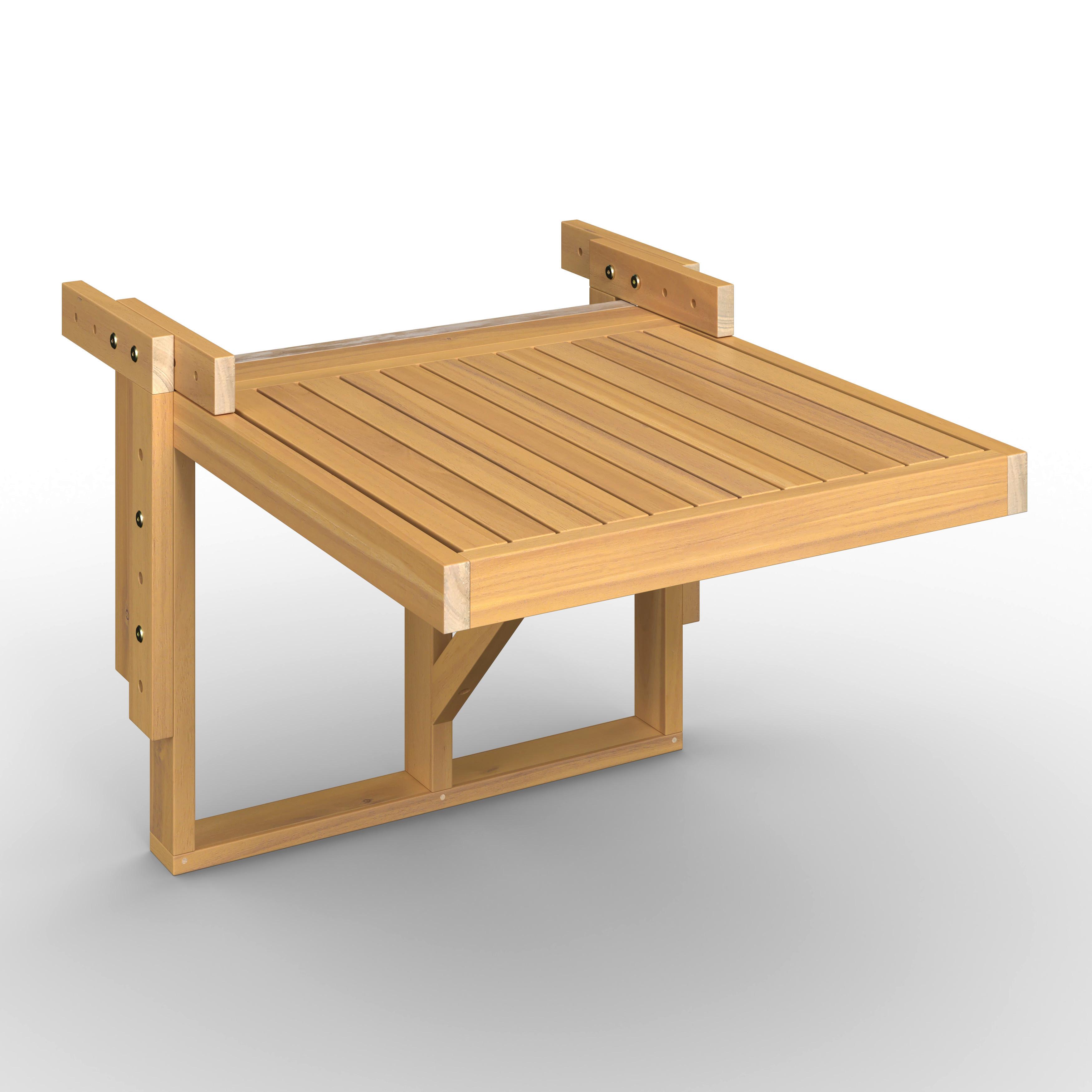 BALKONGBORD HELENO - akaciefärgad, Modern, trä (50/38/60cm) - Bessagi Garden