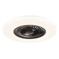 DECKENVENTILATOR 03649S - Weiss/Schwarz, Konventionell, Kunststoff (59,5/15,4cm) - Globo