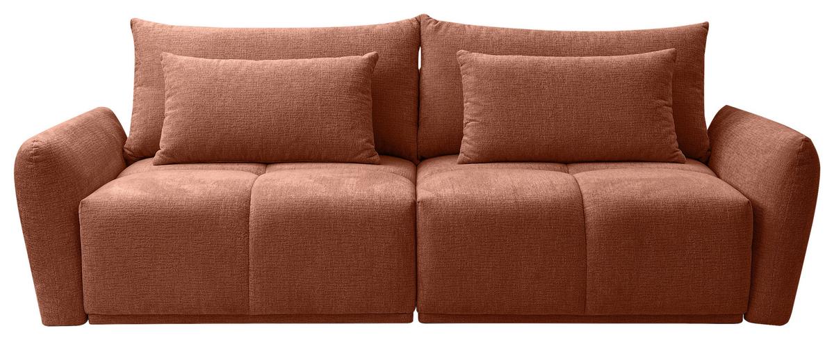 Trosjed Alia - boje hrđe/crna, Moderno, tekstil/plastika (254/74-94/119cm) - Premium Living