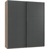 Ormar S Kliznim Vratima Level 36 A - boje grafita/boje hrasta, Moderno, drvni materijal (200/236/65cm) - Modern Living