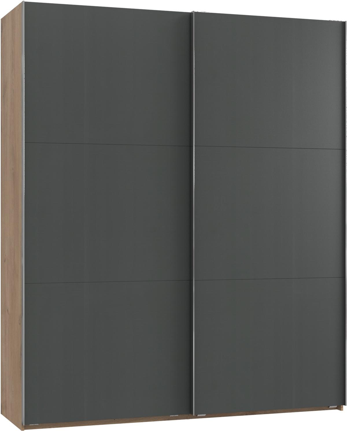 Ormar S Kliznim Vratima Level 36 A - boje grafita/boje hrasta, Moderno, drvni materijal (200/236/65cm) - Modern Living