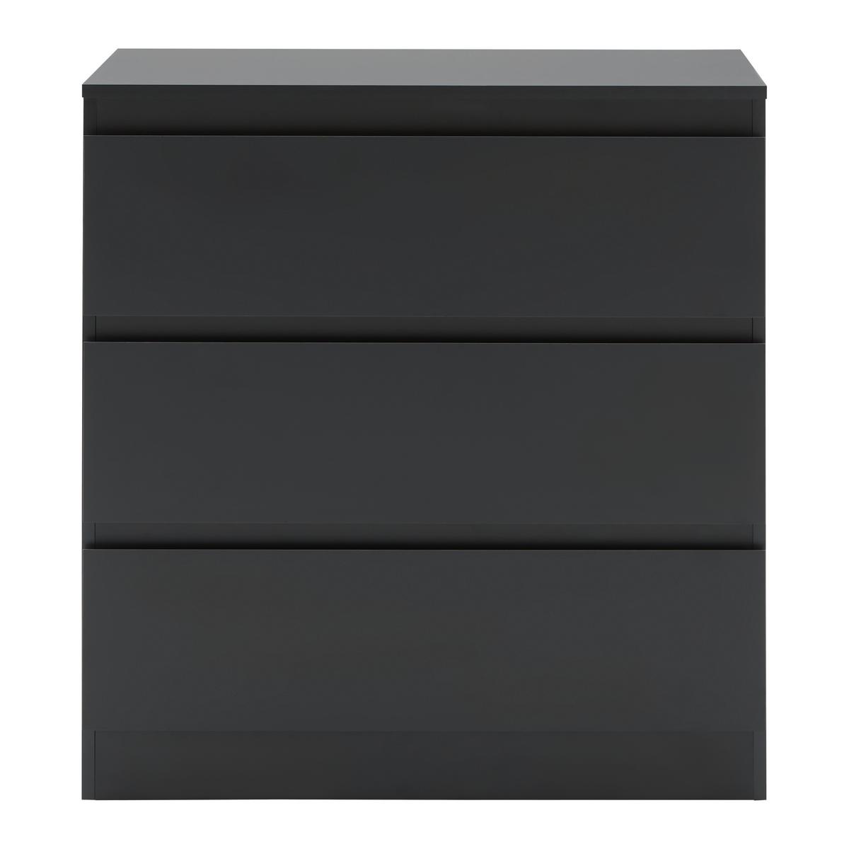 Komoda Mara - boje srebrnog hrasta/crna, Konvencionalno, drvni materijal/plastika (77/80/42cm) - Modern Living