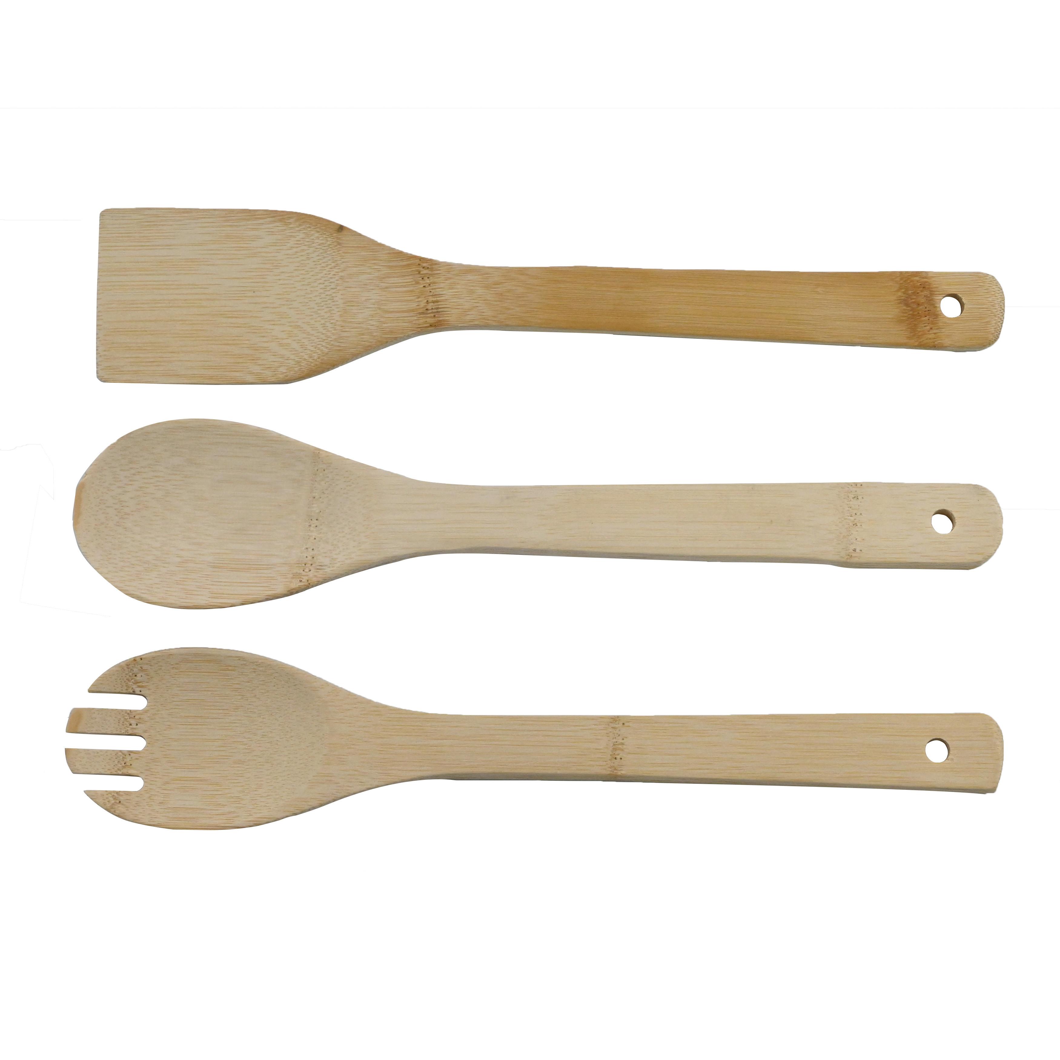Küchenhelferset Woody in Naturfarben, 3-teilig - Naturfarben, KONVENTIONELL, Holz (6/30cm) - Based
