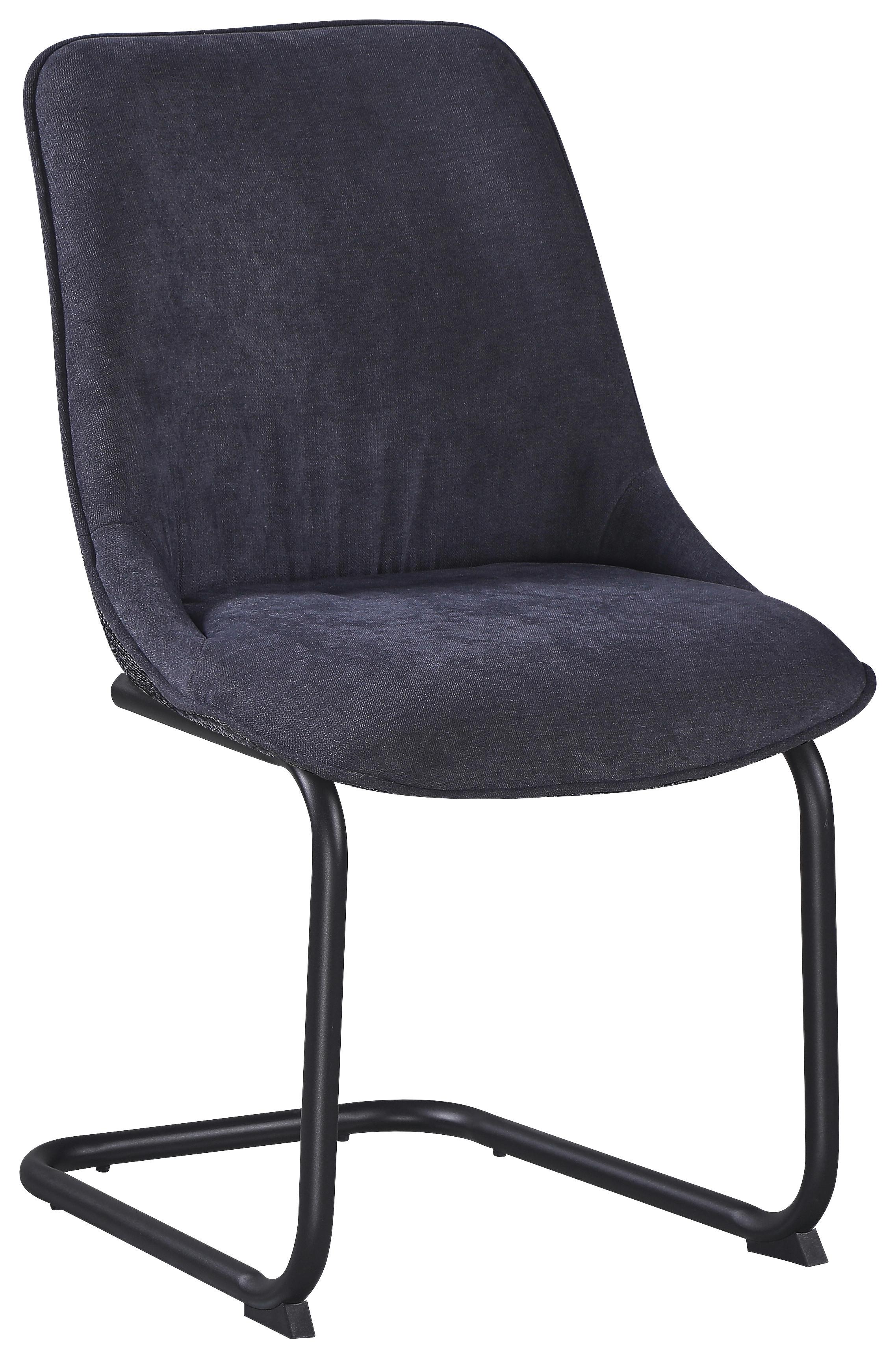 Stuhl Nova Grau - Schwarz/Grau, MODERN, Textil/Metall (51/86/59cm) - Premium Living