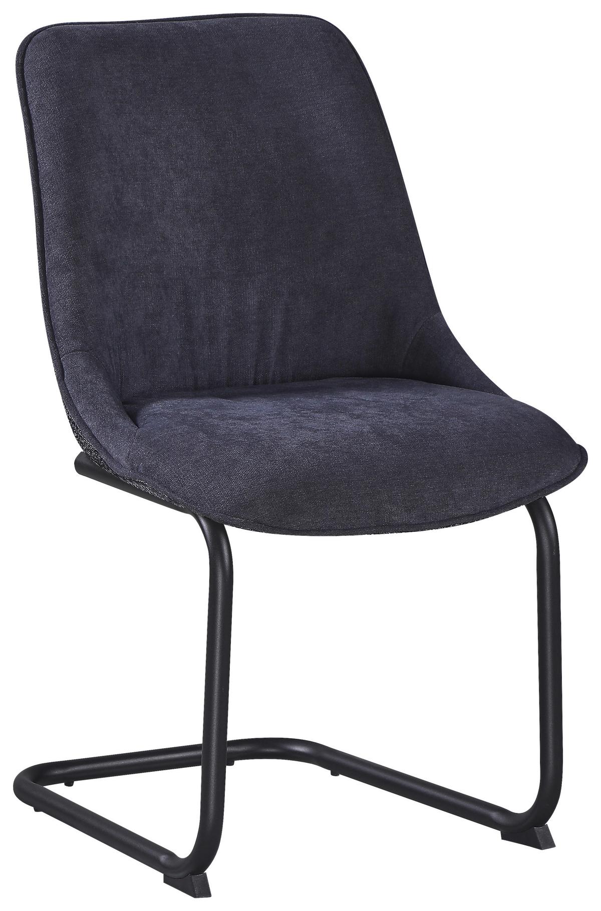Stuhl Nova Grau - Schwarz/Grau, MODERN, Textil/Metall (51/86/59cm) - Premium Living