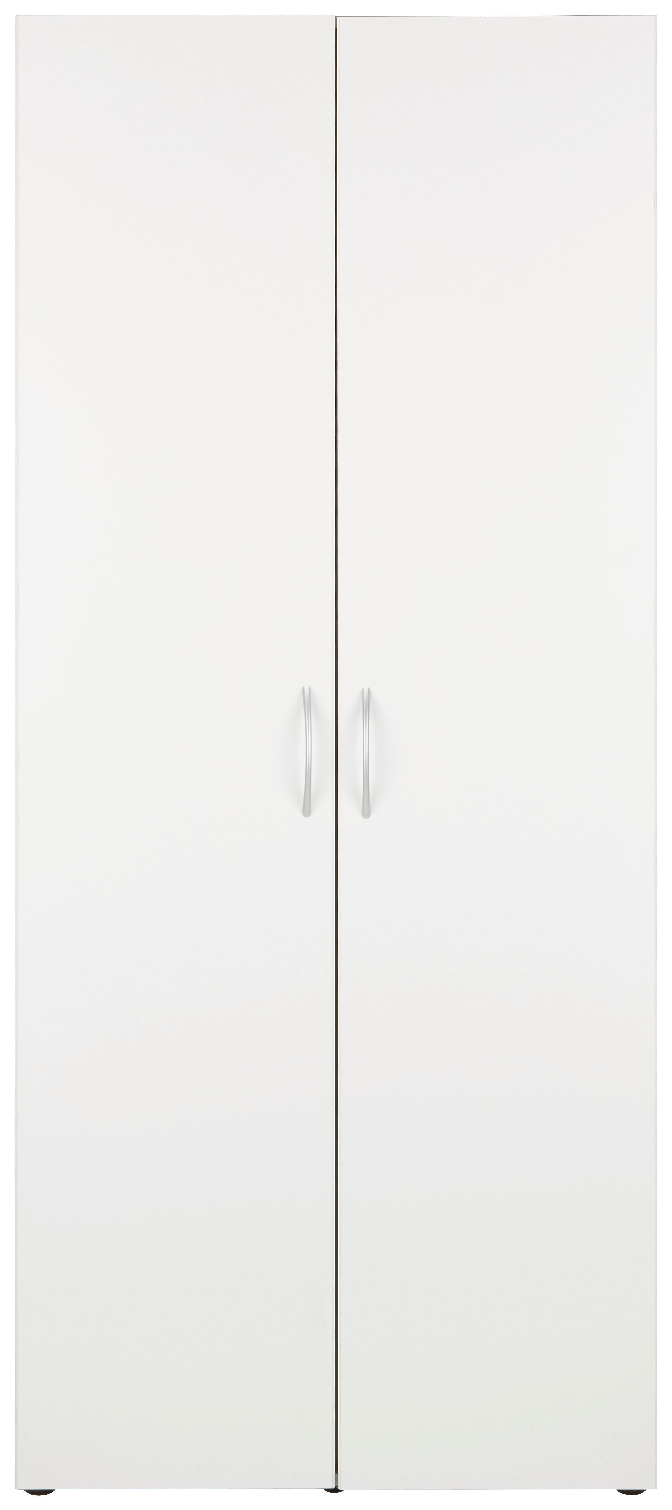 Mehrzweckschrank in Weiß - Alufarben/Weiß, Holzwerkstoff/Kunststoff (80/185/40cm) - Modern Living